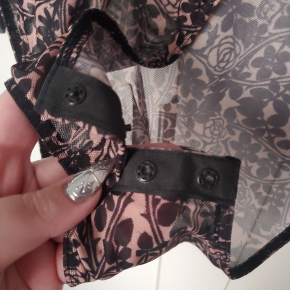 Blackmilk - Black Sacrifice Beige Sheer High Neck Longsleeve Bodysuit - Limited - Picture 13 of 15